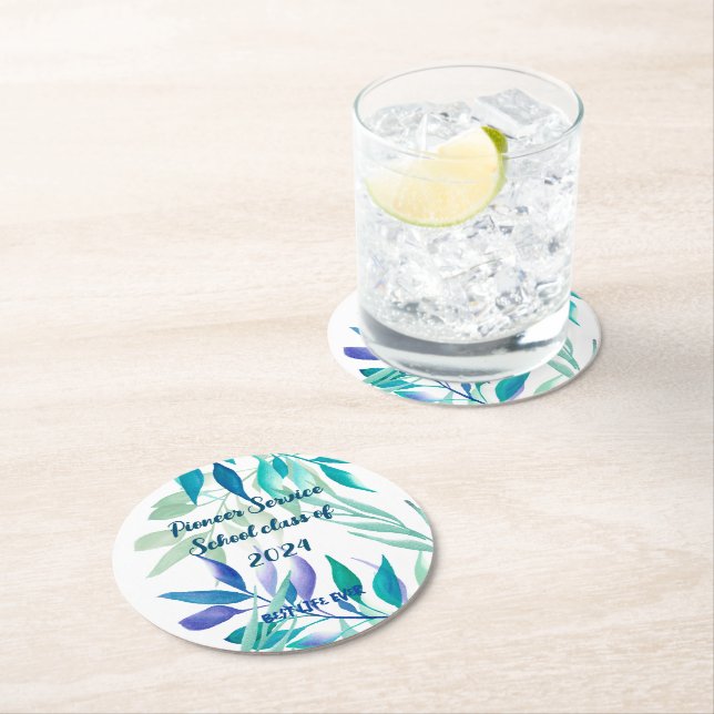 Best Life Ever - Pioneer School  Runder Pappuntersetzer (Vor Ort)