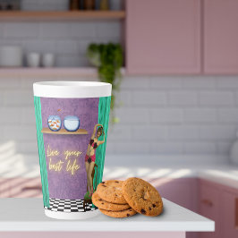 Best Life Funky Vintag Kitsch Milchtasse