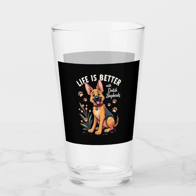 Best life with Dutch Shepherd Tank Top Glas (Vorderseite)