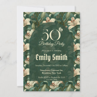 Best Lilies Accent Women Birthday Einladung