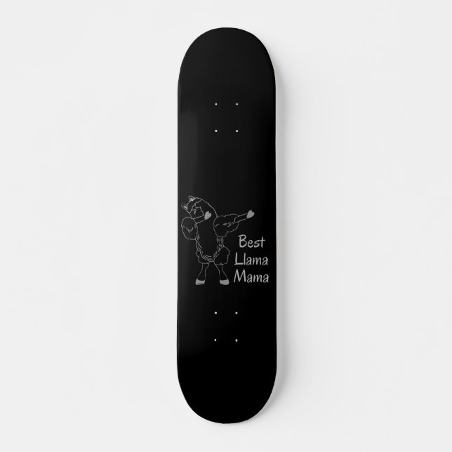 BEST LLAMA MAMA lustige Geschenkidee für Mutter Skateboard (Vorne)