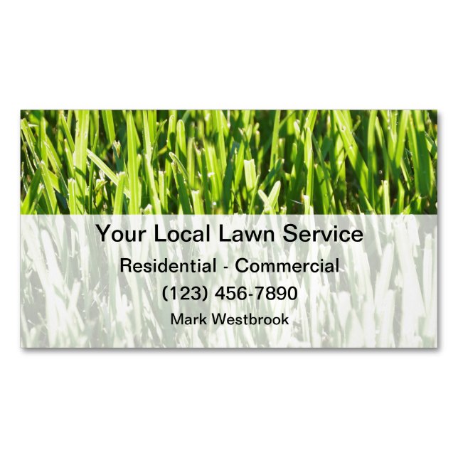 Best Local Lawn Service Magnetische Visitenkarte (Vorderseite)