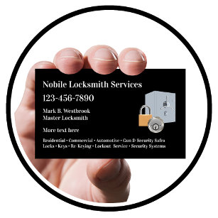 Best Local Locksmith Business Cards Visitenkarte