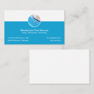 Best Local Swimming Pool Service Business Cards Visitenkarte