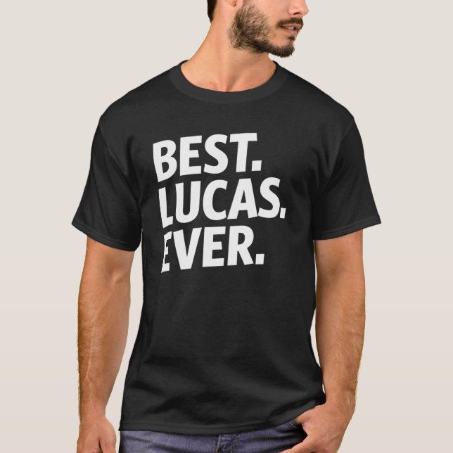 Best Lucas Funny Geburtsname T-Shirt (Vorderseite)