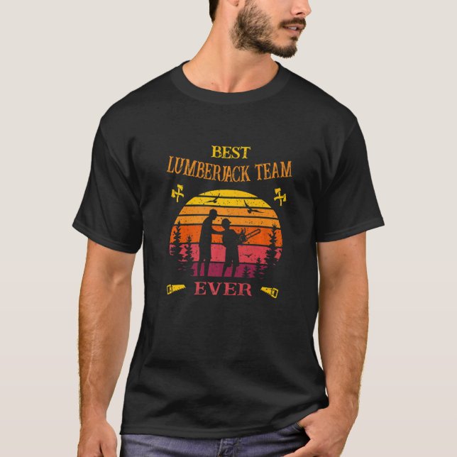 Best Lumberjack Team  Dad And Son Chainsaw  Father T-Shirt (Vorderseite)