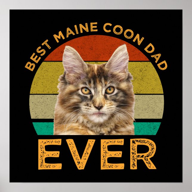 Best Maine Coon Vater je Poster (Vorne)