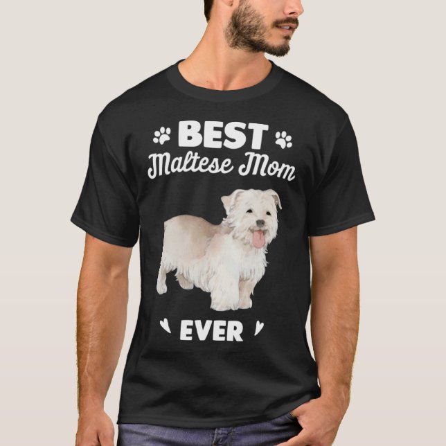 Best Maltese Mom Dog T-Shirt (Vorderseite)