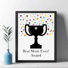 Best Mama Ever Award Poster