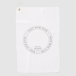 Best Mama Ever Classic Simple Foto Golfhandtuch