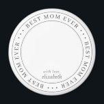 Best Mama Ever Classic Simple Foto Magnet<br><div class="desc">Dieses einfache und klassische Design besteht aus Serifentypografie und fügt ein benutzerdefiniertes Foto hinzu.</div>