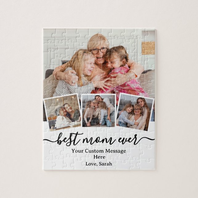 "Best Mama Ever"-Geschenk mit benutzerdefinierten  Puzzle (Vertikal)