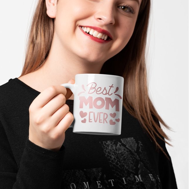 Best Mama Ever Heart Foto Kaffeetasse (Best Mom Ever Heart Photo Coffee Mug)