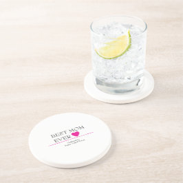 Best Mama Ever Heart Untersetzer - Personalisiert