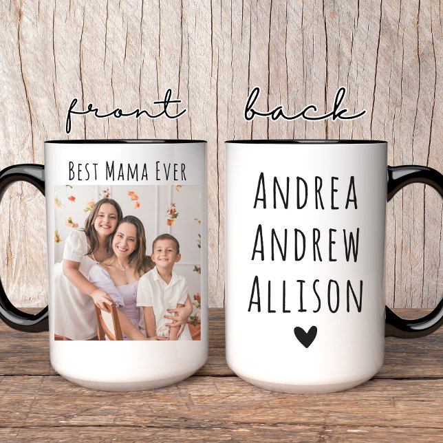 Best Mama Ever Tasse, Personalisiertes Foto Tasse  (best mama ever mug, christmas mug for mom, custom mama mug, best mom gift, mothers day mug,)