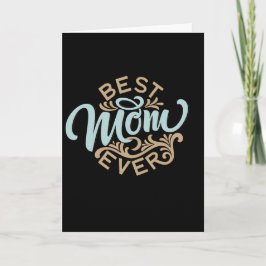 Best Mama Ever Word Art Mother Day Card Karte