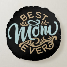 Best Mama Ex Word Art Custom Rundes Kissen