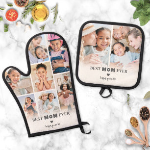Best Mama Foto Ofenhandschuh & Topflappen-Set