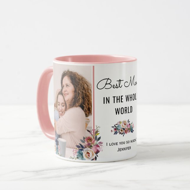 Best Mama in the World Chic Mother Geschenk Foto Tasse (Vorderseite Links)