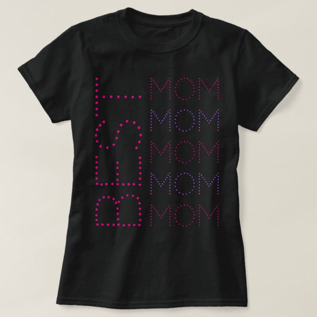 BEST MAMA Lavendel und Pink Chic Dotted Typografie T-Shirt (Design vorne)
