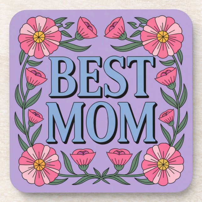 Best Mama Lavender Untersetzer Set (Vorderseite)