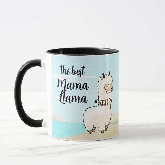 "Best Mama Llama"-Auszeichnung Tasse (Links)
