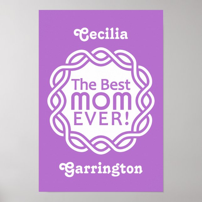 BEST-MAMA-Monogramm-Poster Poster (Vorne)