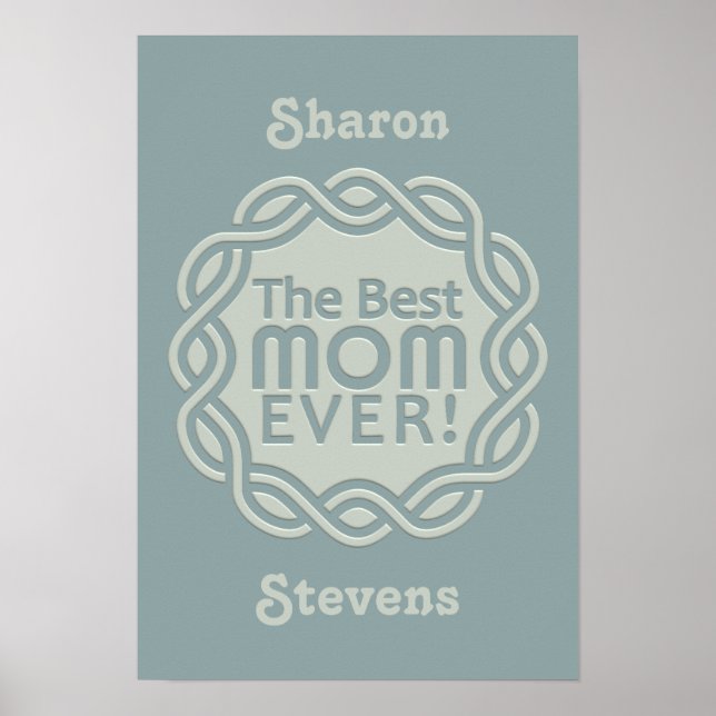 BEST-MAMA-Monogramm-Poster Poster (Vorne)