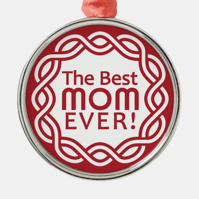 BEST MAMA SILBERNES ORNAMENT (Vorne)