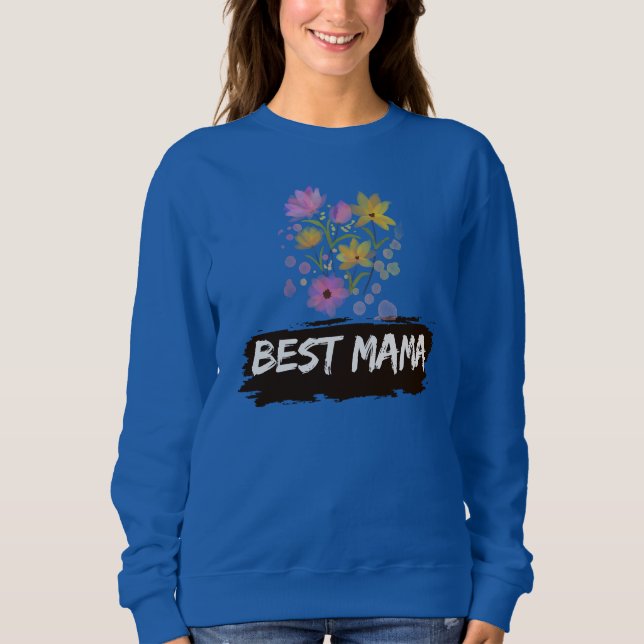 Best Mama Watercolour Flowers sweatshirt (Vorderseite)