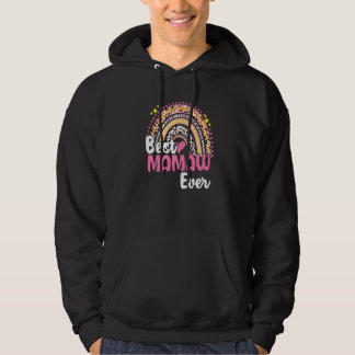 Best Mamaw Ever Funny Pink Leopard Regenbogenmütte Hoodie