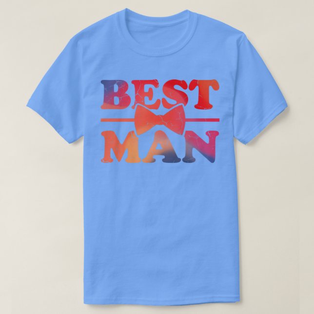 Best Man Bachelor PartyGradient Color  T-Shirt (Design vorne)