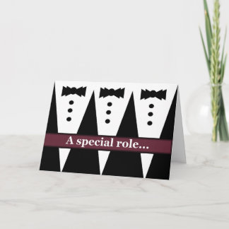 BEST MAN - Funny Einladung with Three Tuxes