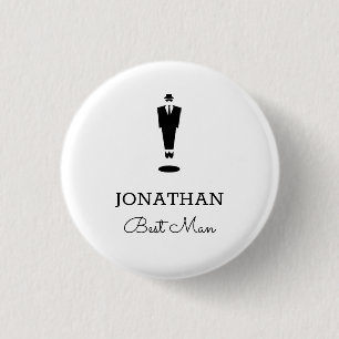 Best Man Gift Wedding Party Custom Button