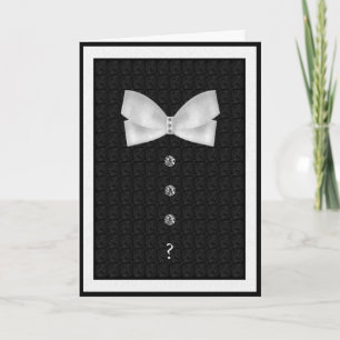 Best Man Wedding Black Bow Tie Invitation Einladung