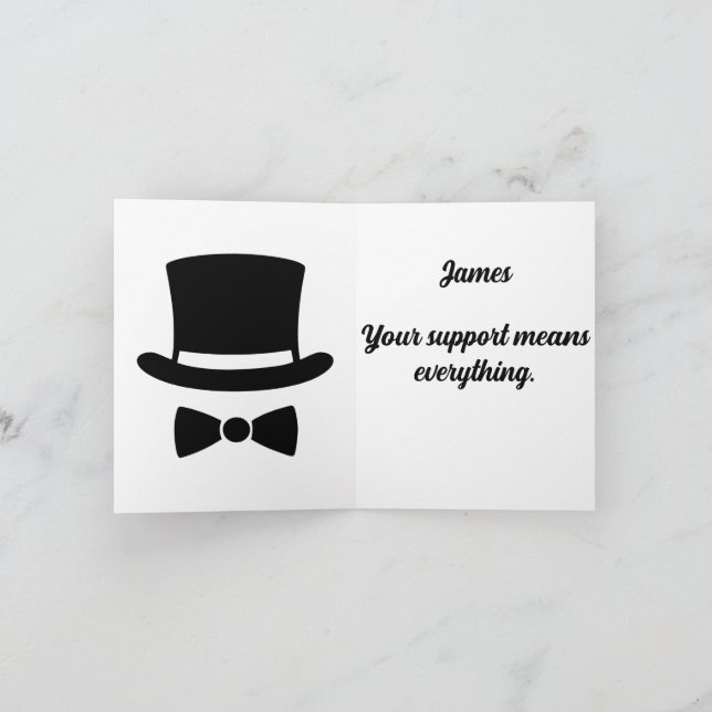 Best Man Wedding Proposal  Karte (Innenseite)