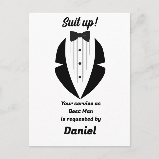 Best Man Wedding Proposal  Postkarte (Vorderseite)