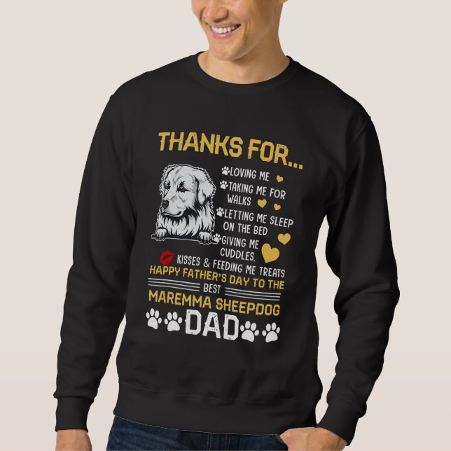 Best Maremma sheepdog Dog Dad Happy Father s Day Sweatshirt (Vorderseite)