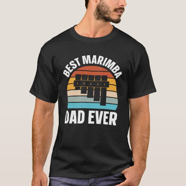 Best Marimba Dad Instrument Musician Retro T-Shirt (Vorderseite)