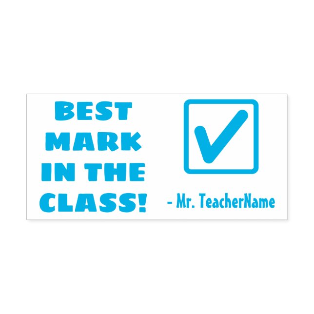 "BEST MARK IN DER KLASSE!" Tutor Rubber Briefmarke Permastempel (Design)