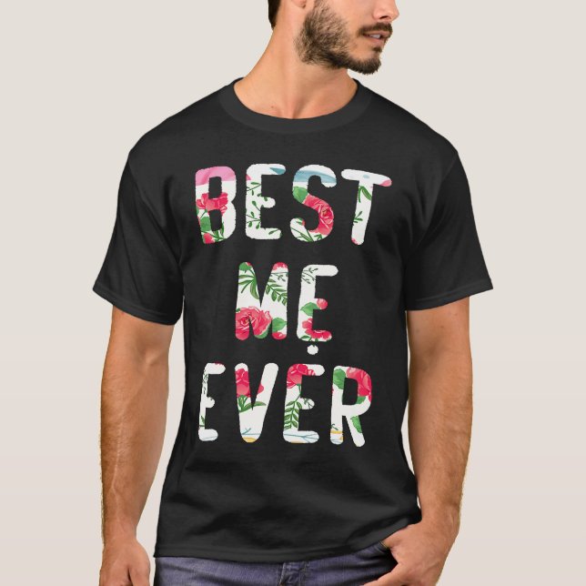 Best Me Ever Vietnamese Mom Cute Floral Text T-Shirt (Vorderseite)