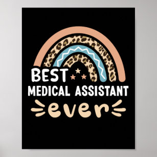 Best Medical Assistant ever Leopard Rainbow Gift M Poster
