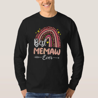 Best Memaw jemals Rainbow Leopard Karierter Mutter T-Shirt