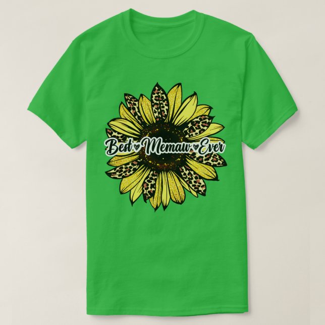 Best Memaw jemals Sunflower Memaw Mothers Day T-Shirt (Design vorne)