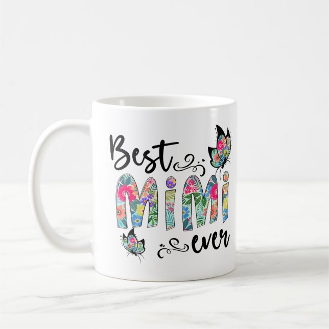 Best Mimi Ever Shirt Blume Deco Erntedank Wom Kaffeetasse (Links)