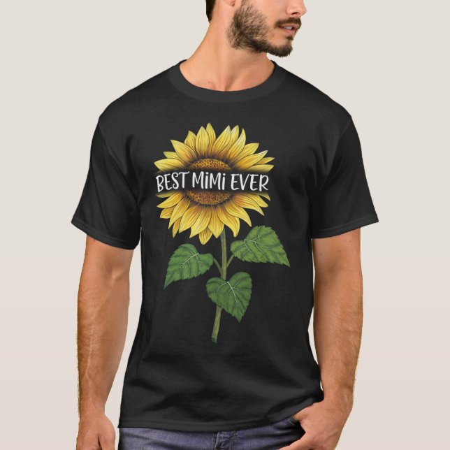 Best MiMi Ever Sunflower T-Shirt (Vorderseite)