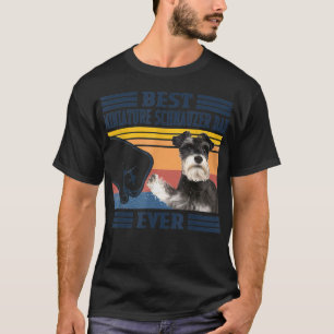 Best Miniature Schnauzer Dad Ever  Vintage Father  T-Shirt
