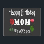 Best Mom Birthday Design  Einladungspostkarte<br><div class="desc">Wonderful cute birthday design for your lovely mom</div>