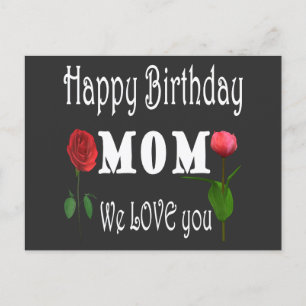 Best Mom Birthday Design  Einladungspostkarte