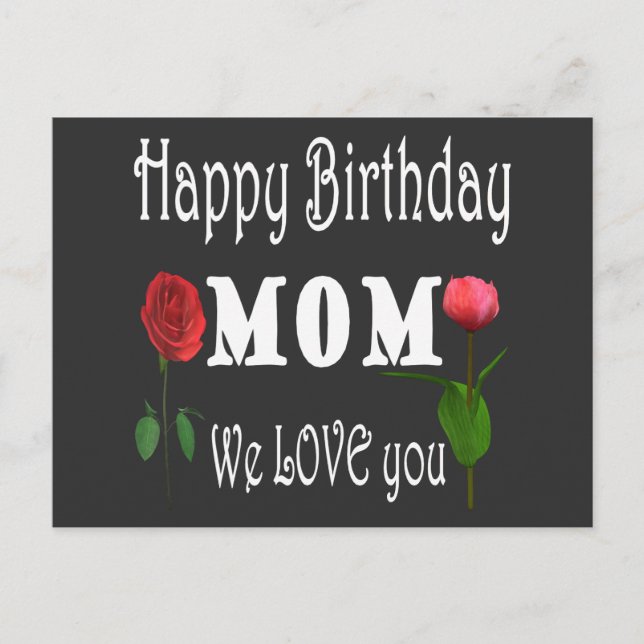 Best Mom Birthday Design  Einladungspostkarte (Vorderseite)